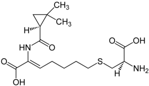 Strukturformel von Cilastatin