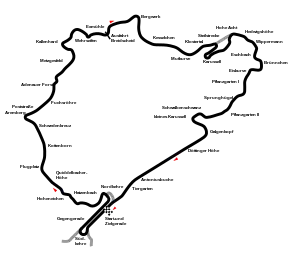 Grafik 2: Start-und-Ziel-Schleife in Verbindung mit der Nordschleife