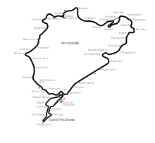 Gesamtstrecke mit Formel-1 Schikane 1995–2001