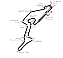 2009–2013: Nürburgring, mit Mercedes-Arena(2009–2013 im Wechsel mit Hockenheimring)