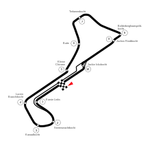 Streckenführung 1975–1985.