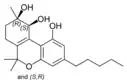 Strukturformel cis-Cannabitriol.