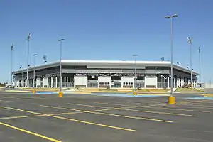 Eingang zum Estadio Nuevo Laredo