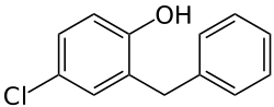 Strukturformel von 2-Benzyl-4-chlorphenol