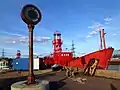 Trinity Buoy Wharf Monduhr und Feuerschiff