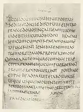 Codex Bobiensis, Lateinische Unziale,4. Jahrhundert.