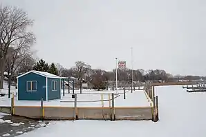 Am Colchester Hafen (am Eriesee) im Winter