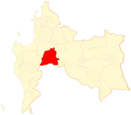 Lage der Gemeinde in der Región del Biobío