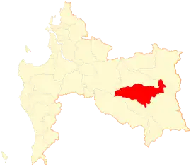 Lage der Gemeinde in der Región del Biobío