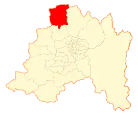 Lage der Gemeinde in der Metropolregion Santiago