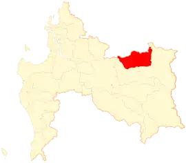 Lage der Gemeinde in der Región del Biobío