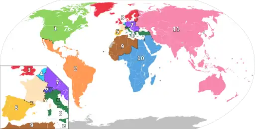 Constituencies of French citizens living abroad, 2012