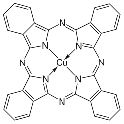 Struktur von Kupferphthalocyanin