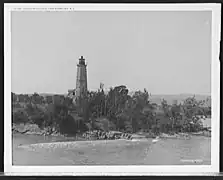 Crown Point Leuchtturm, Lake Champlain, N.Y. circa 1907.