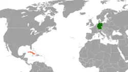 Lage von Kuba und Deutschland