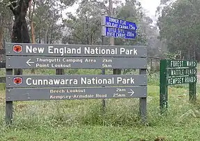 Eingang zum Cunnawarra-Nationalpark