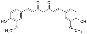 Strukturformel von Curcumin (Ketoform)