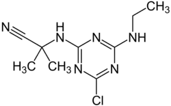 Strukturformel von Cyanazin