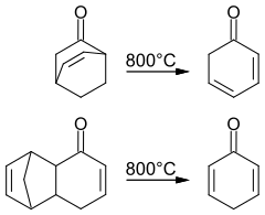 Synthese von 2,4- und 2,5-Cyclohexadienon durch eine Retro-Diels-Alder -Reaktion