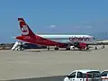 Air Berlin Airbus A320 auf dem Vorfeld