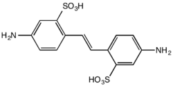 Strukturformel von 4,4′-Diaminostilben-2,2′-disulfonsäure