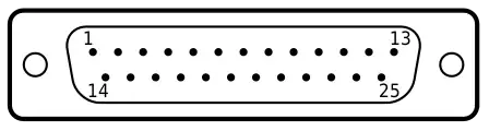 DB-25⁠a25-pol Stift (männlich)