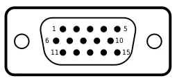 DE-15⁠a15-pol Stift (männlich)