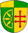 Kleeblattdoppelkreuz im Wappen von Mindelaltheim