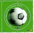 Erste runde deutsche Briefmarke (zum 100. Geburtstag des DFB)