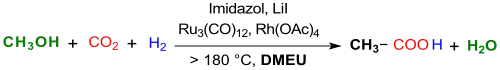 Synthese von Essigsäure in 1,3-Dimethyl-2-imidazolidinon