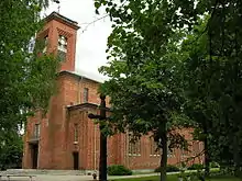 Katholische Jesuskirche in Mažeikiai, erbaut 1935/1936 von Vytautas Landsbergis-Žemkalnis