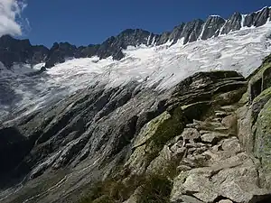 Dammagletscher vom Hüttenweg zur Dammahütte