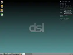 Bildschirmfoto von Damn Small Linux 4.4