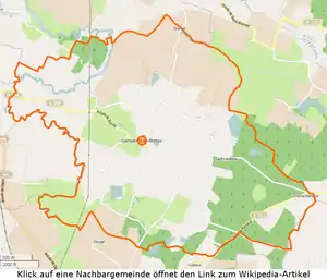 Dampierre-en-Bresse mit seinen Nachbarorten