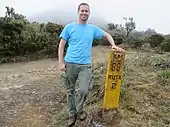 Schild zum Cerro de la Muerte an KM 89 am Costa Rica 2, Inter-American Highway