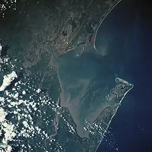 Satellitenfoto der Maputo-Bucht