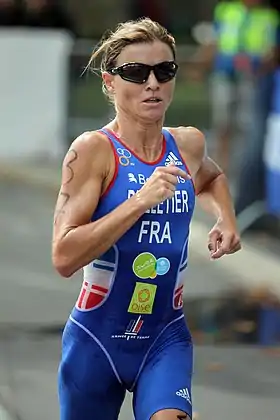 Delphine Pelletier bei der Militär-Triathlon-WM in Lausanne, 2012