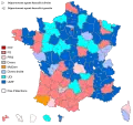 Politische Präferenz der Départements (2015)