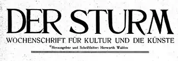 Der Sturm, Titelzeilen