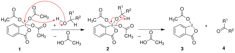 Mechanismus Dess-Martin-Oxidation