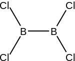 Strukturformel von Dibortetrachlorid