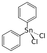 Strukturformel von Diphenylzinndichlorid