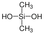 Strukturformel von Dimethylsilandiol