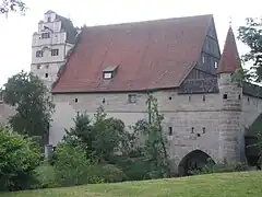 In die einstige Stadtbefestigung integrierte Wehrmühle Dinkelsbühl