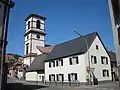 Ortsmitte Dinsheim mit Kirche