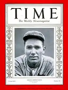 Dizzy Dean auf dem Cover von Time (1935)