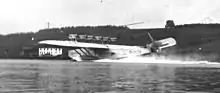 Wasserung der Dornier Do X 1929 auf dem Kachlet-Schalding-Stausee am 9. Mai 1933 um 18:15 Uhr