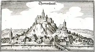 Burg Donaustauf Merian 1644