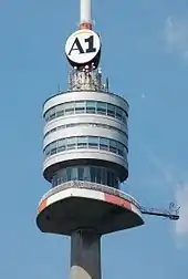 Donauturm, Wien, mit Aussichtsplattform und Drehrestaurant