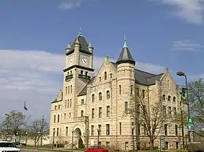 Douglas County Courthouse in Lawrence, gelistet im NRHP Nr. 75000708